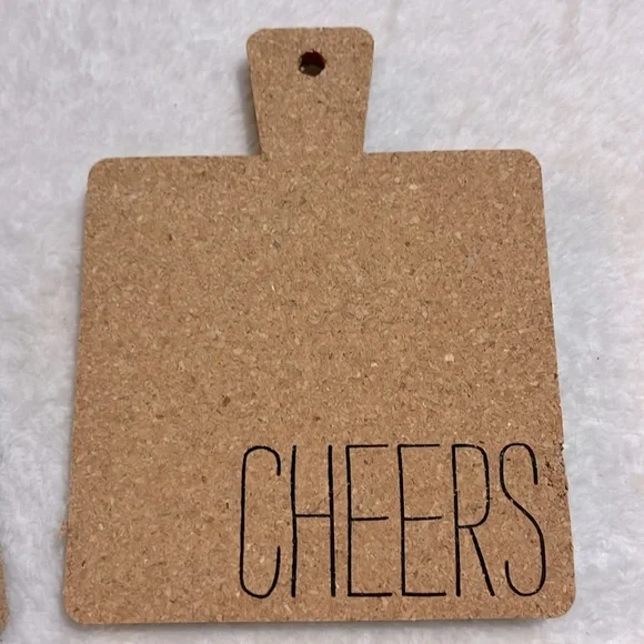 Set of Cork Coasters with Fun Text “Cheers, Sip, Enjoy, Chill” - Picture 3 of 6